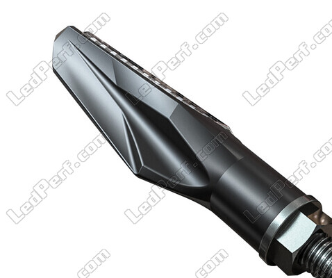Rückansicht der Dynamische LED-Blinker + Bremslichter für Piaggio MP3 500
