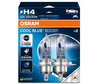 Glühlampen H4 Osram Cool Blue Boost 5500K Xenon-Effekt Ref: 62193CBB-2HB in Verpackung mit 2 Glühlampen